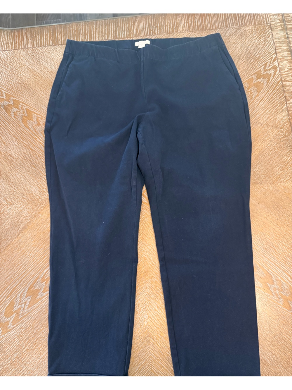 J. Jill Premium Bi-Stretch Navy Blue Cropped Pants Sz14P Waist 34” Inseam 25”